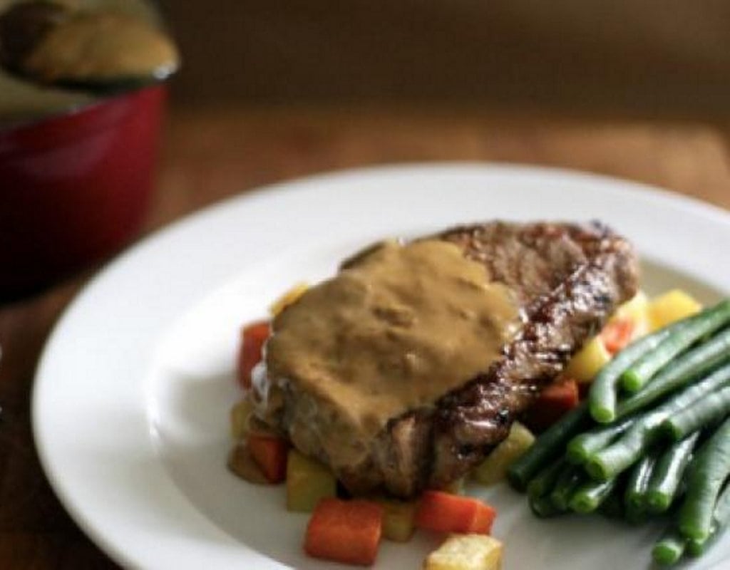 Easy steak Diane