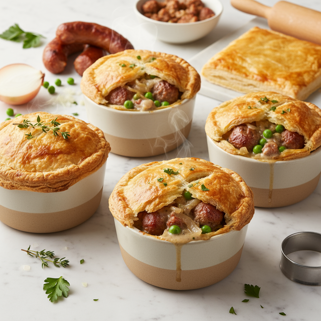 Sausage pot pies recipe