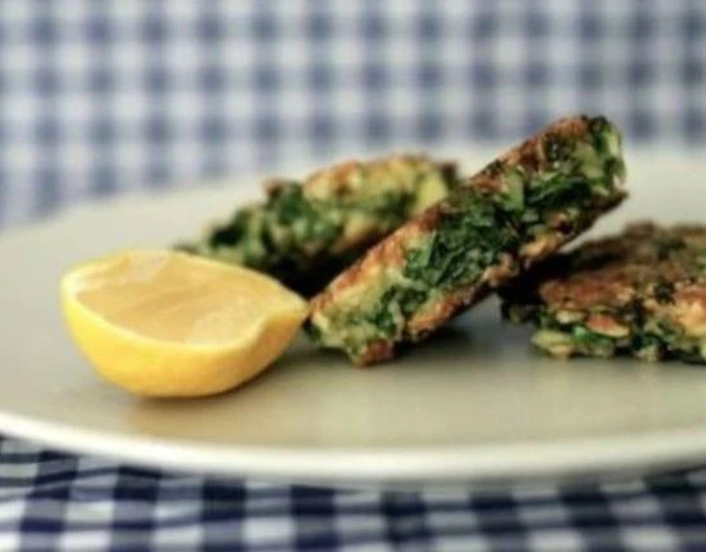 Haloumi and Silverbeet Fritters