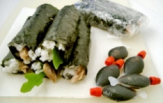 Hand-wrapped little sushi