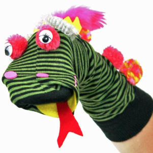 Snake sock puppet