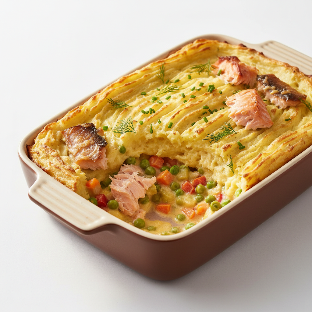 Luscious fish pie