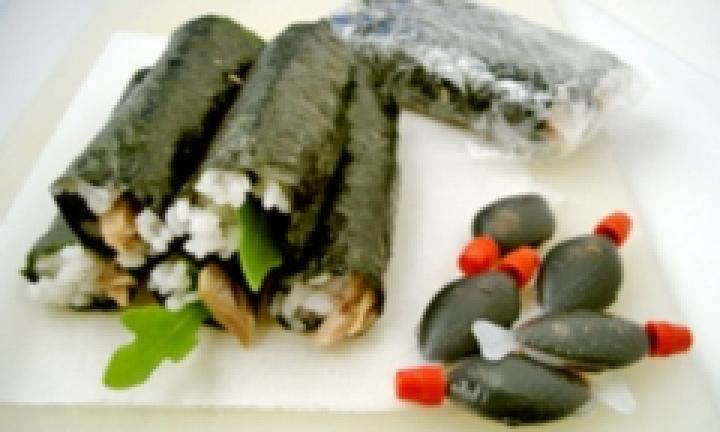 Hand-wrapped little sushi