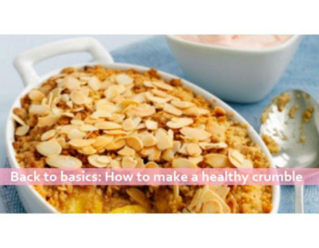 caramel peach crumble
