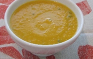 Red lentil and pumpkin soup