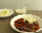 Rich beef and carrot casserole