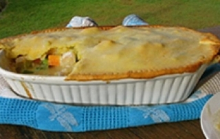 Chicken and vegetable pie