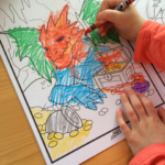 Mythical creatures colouring pages
