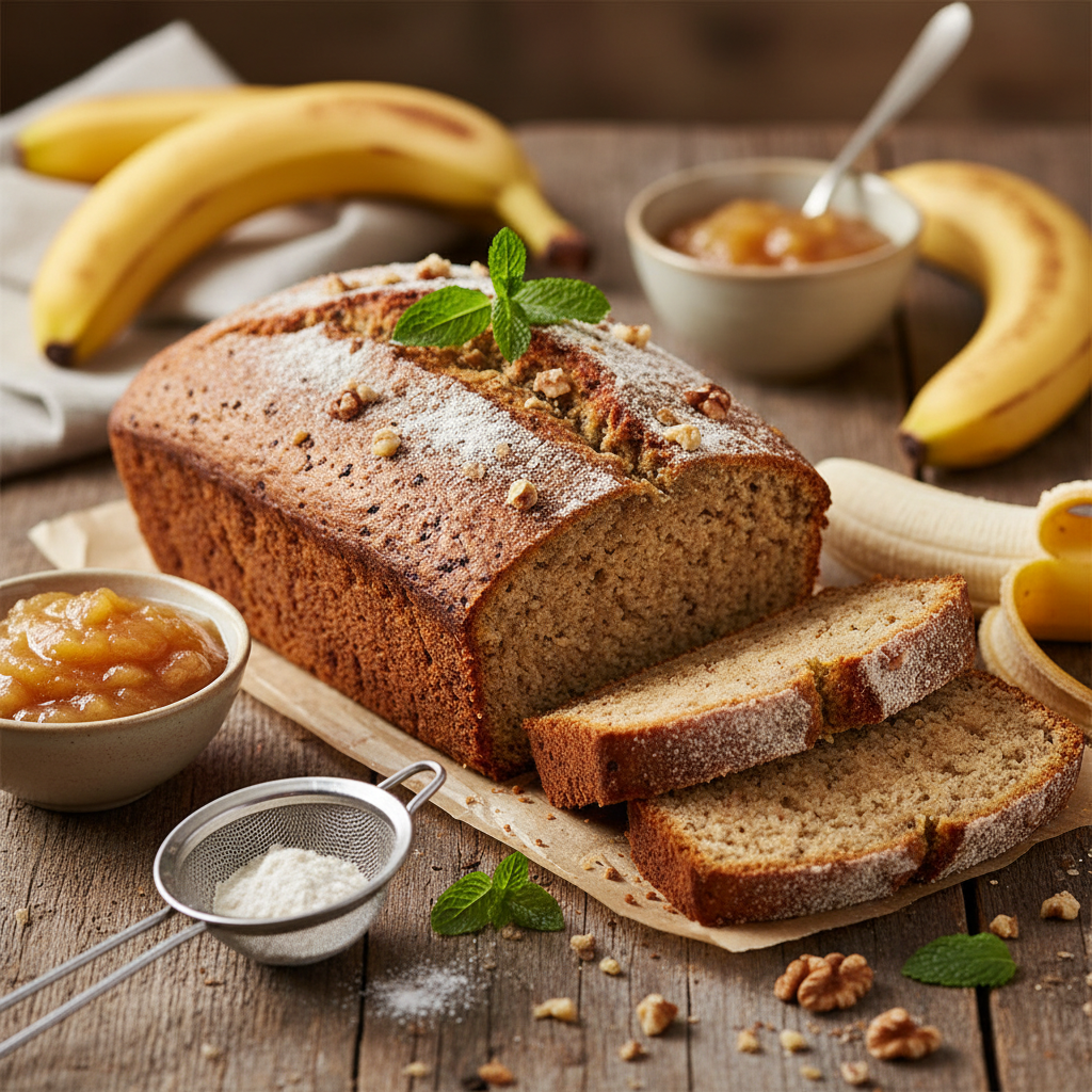 Low-sugar banana bread