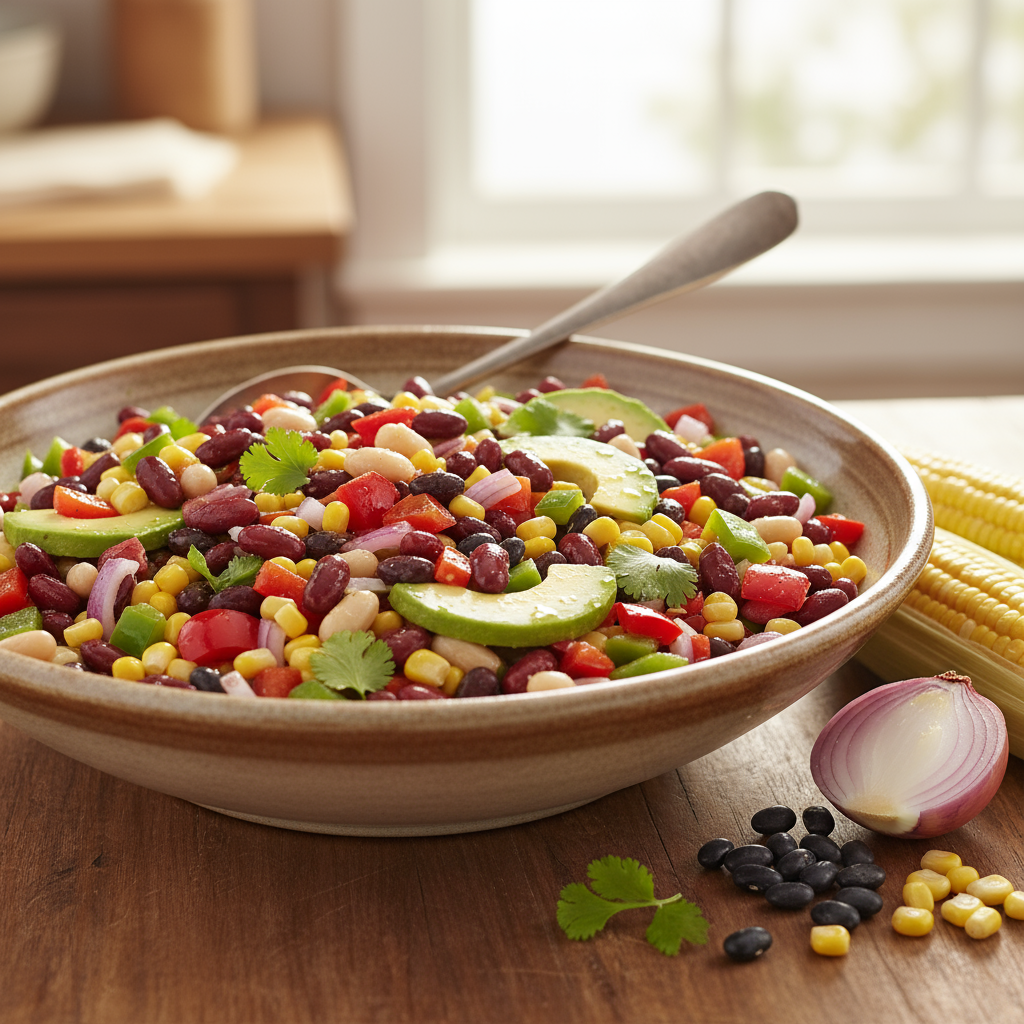 Boys’ bean salad