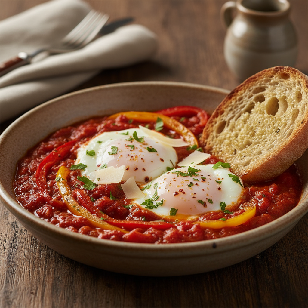 Spicy Spanish eggs