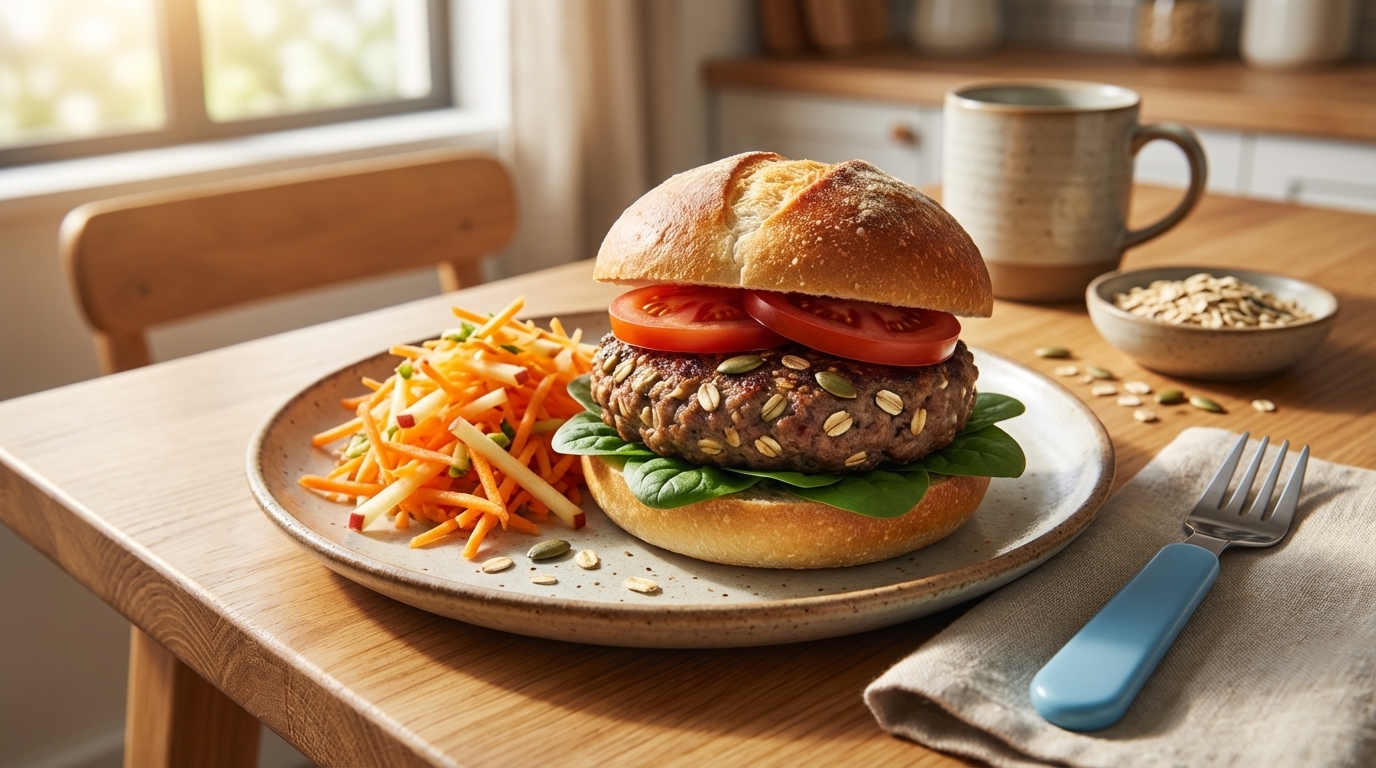 Healthy kids burgers