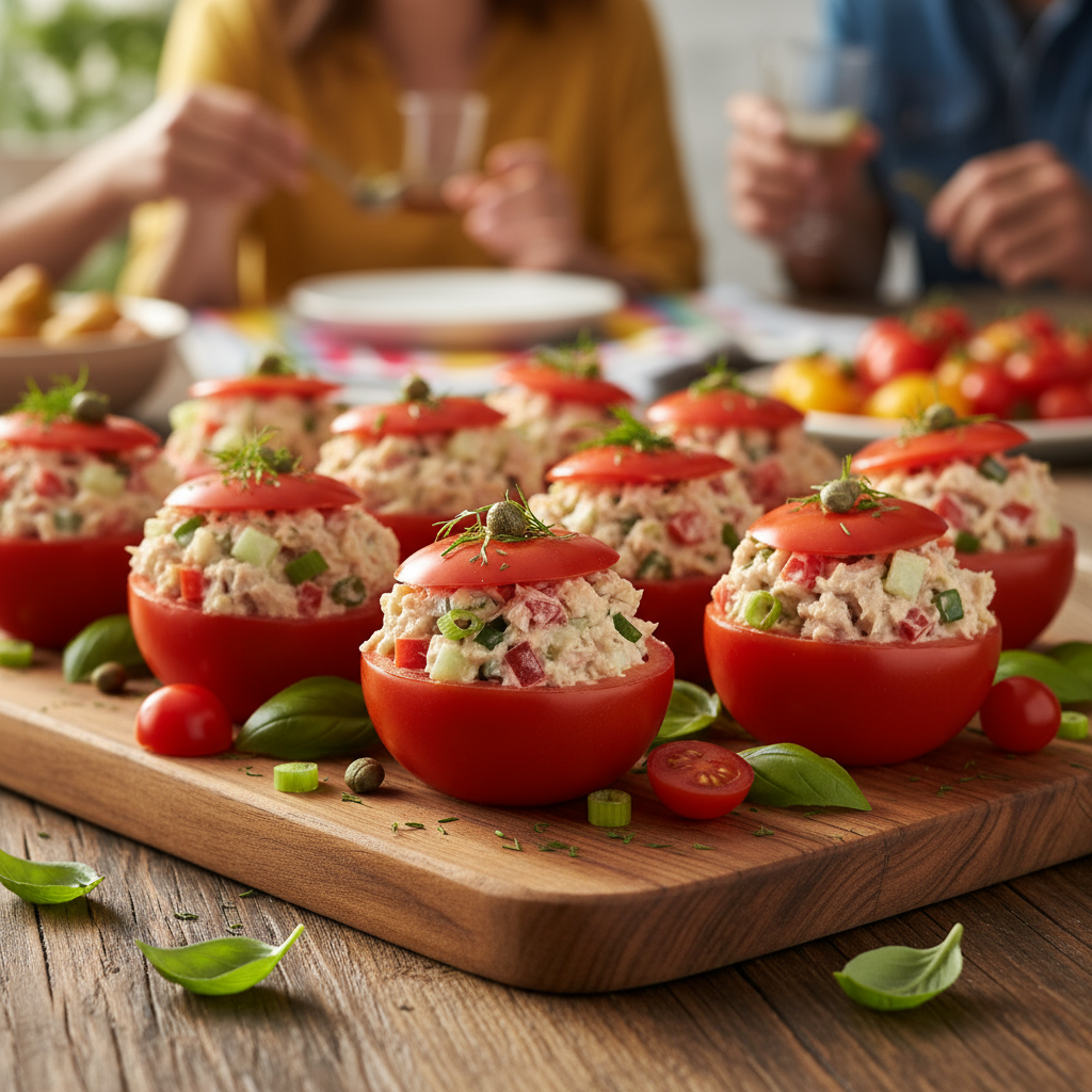 Tuna and veggie boats