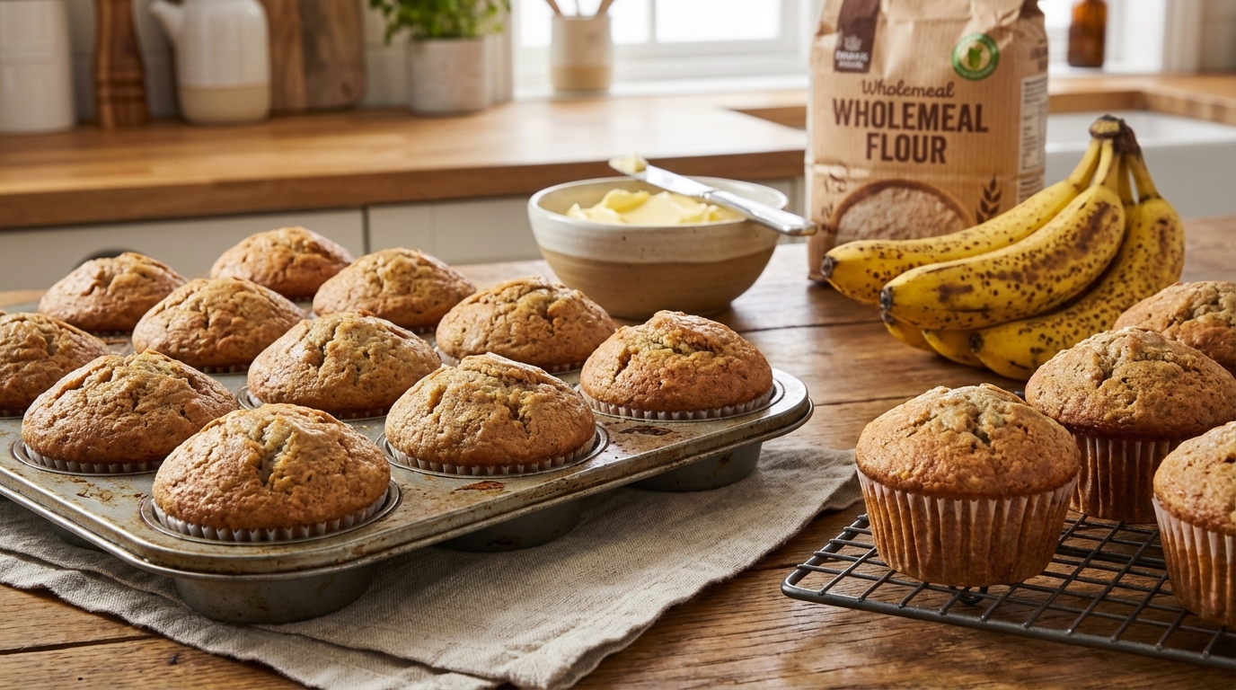 Banana bread muffins