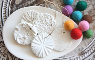 Pressed clay ornaments