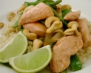 Chicken and snow pea stir-fry
