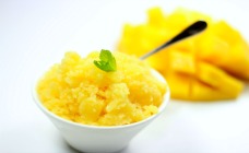 Easy mango coconut granita