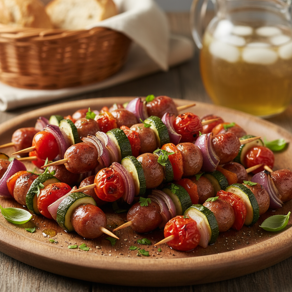 Sausage kebabs