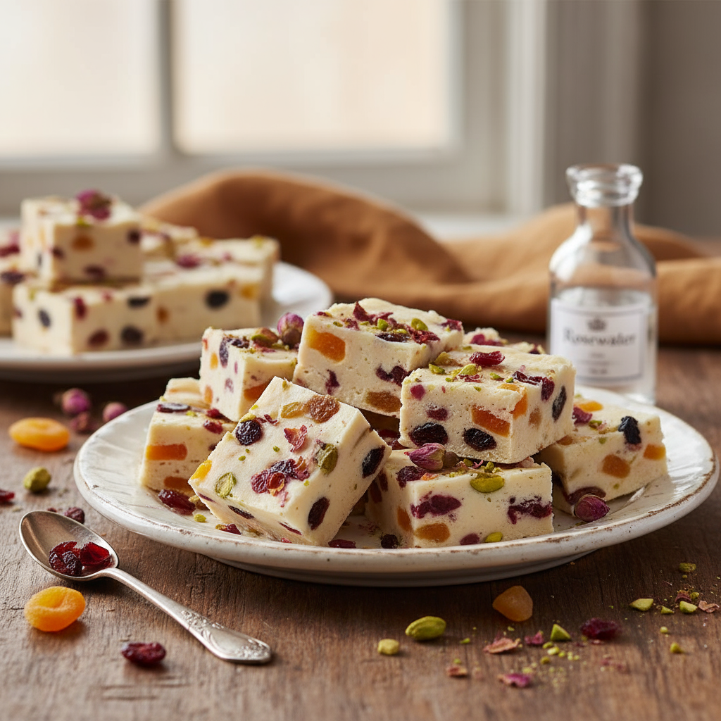 White Christmas fudge