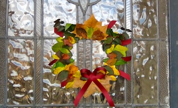 Autumn leaf wreath