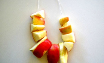 Edible apple necklace