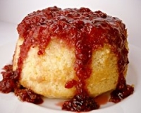 Steamed jam pudding