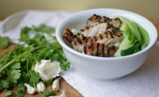 Barbecue garlic and coriander chicken