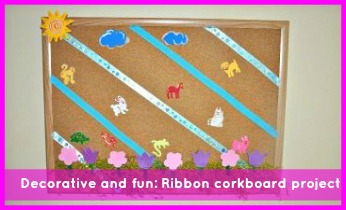 Decorative and fun: Ribbon corkboard project