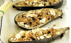 Couscous stuffed eggplant