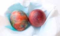 Dyed Easter eggs on Kidspot