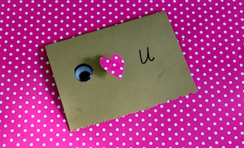 Eye Heart U card on Kidspot