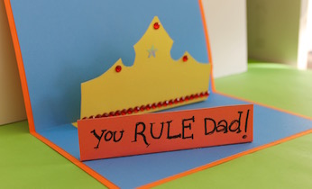 You Rule Dad Father's Day card on Kidspot