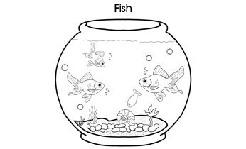 Pet colouring pages: Fish