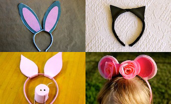 Make your own animal ears on Kidspot