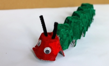 Egg carton Very Hungry Caterpillar craft on Kidspot
