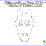 Chinese New Year colouring pages: Horse head