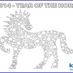 Chinese New Year colouring pages: Year of the Horse