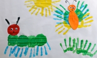 Handprint The Very Hungry Caterpillar on Kidspot