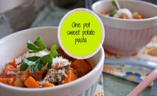One pot sweet potato pasta