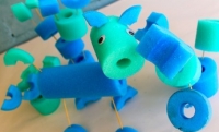 Pool noodle sculptures on Kidspot