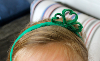 Simple St Patrick’s Day headpiece