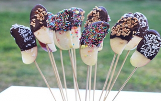 Chocolate dipped apple slices