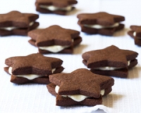 White chocolate star cookies