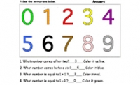 Numbers - Follow the instructions maths worksheet