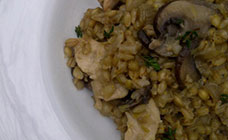 Chicken and barley risotto