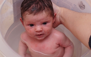 bathing newborns