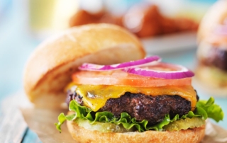 homemade beef cheeseburgers