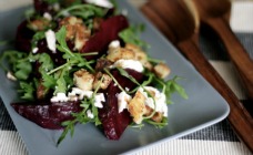 Beetroot and goat's cheese salad