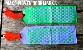 Woven bookmark with free template on Kidspot