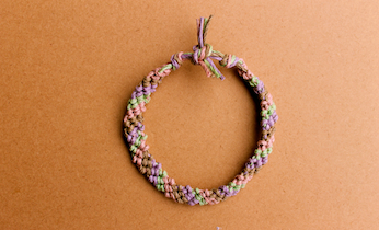 Candy stripe string bracelet on Kidspot